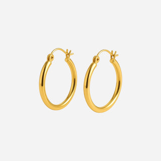 Runde Hoops 18K Guldbelagt