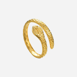 Small Texture Snake Ring 18K Guldbelagt