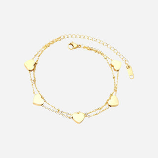 Love Ankelkæde 18K Guldbelagt 7mm