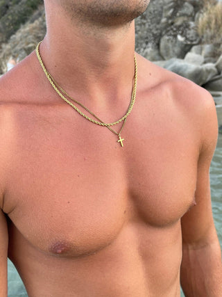 Bora Cross Necklace 18K Guldbelagt