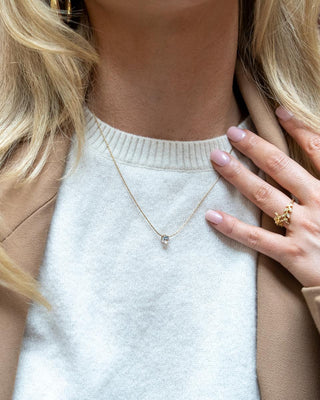 Minimalist Zirkonia Halskæde 18K Guldbelagt