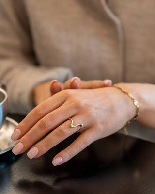 Wave Ring 18K Guldbelagt