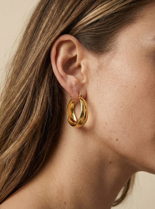 Classic Gold Hoops 18K Guldbelagt