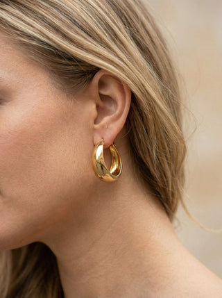 Classic Gold Hoops 18K Guldbelagt