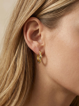 Small Huggie Hoops 18K Guldbelagt