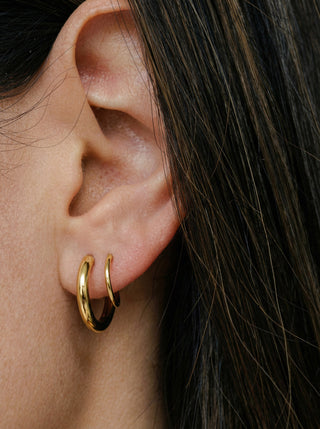 Spiral Piercing Øreringe 18K Guldbelagt