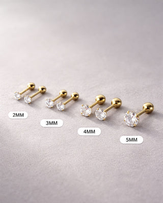 Zirkonia Emmy Ørestikker 18K Guldbelagt