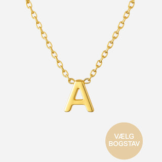 Bogstav Halskæde 18K Guldbelagt