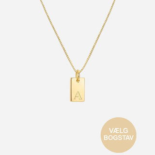 Bogstav Box Halskæde 18K Guldbelagt