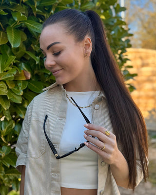 Paperclip Choker 18K Guldbelagt 4mm