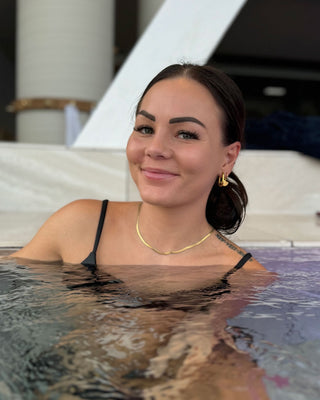 Flad Slange Choker 18K Guldbelagt 3mm