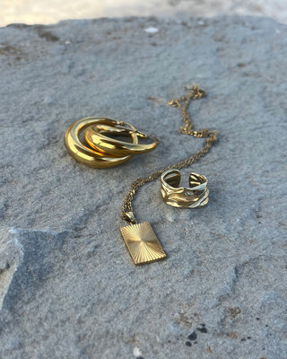 Chunky Hoops 18K Guldbelagt