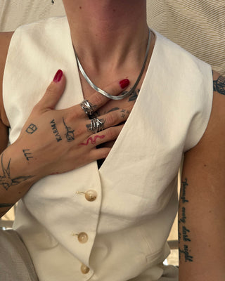 Flad Slange Choker 4mm