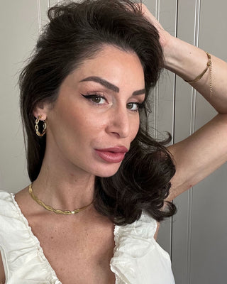 Round Wave Multi Hoops 18K Guldbelagt