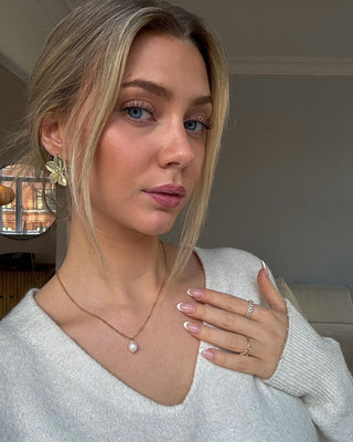 Barok Ferskvandsperle Halskæde 18K Guldbelagt