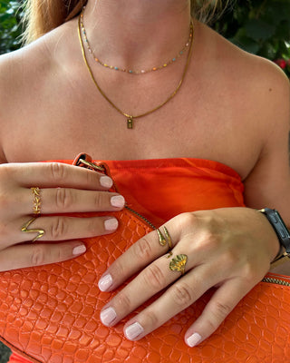 Bogstav Box Halskæde 18K Guldbelagt