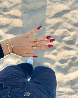 Musling Ring 18K Guldbelagt