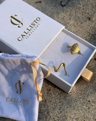 Musling Ring 18K Guldbelagt