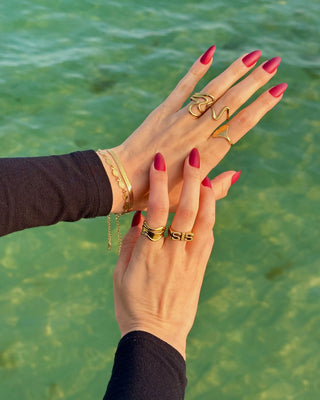 Elegant Aesthetic Ring 18K Guldbelagt