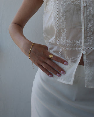 Musling Ring 18K Guldbelagt