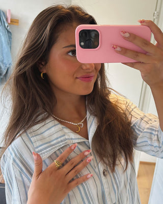 Callisto Hamret Moon Ferskvandsperle Halskæde 18K Guldbelagt