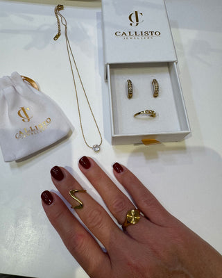 Minimalist Zirkonia Halskæde 18K Guldbelagt