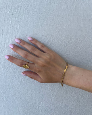 Musling Ring 18K Guldbelagt