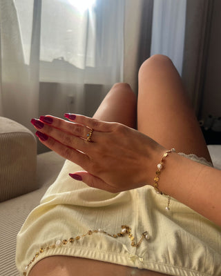 Blå Zirkonia Ring 18K Guldbelagt