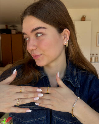 Panzer Tennis Armbånd 18K Guldbelagt 3mm