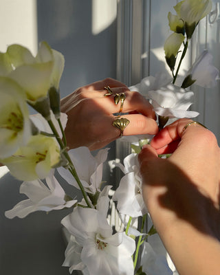 Three Leaf Ring 18K Guldbelagt