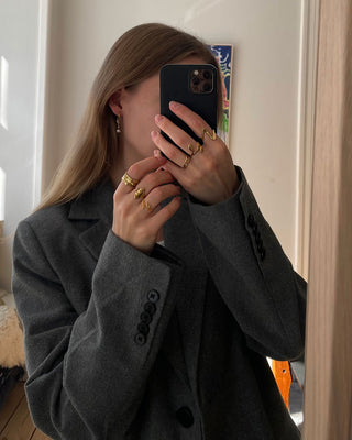 Three Leaf Ring 18K Guldbelagt