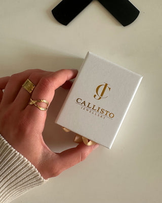 Twisted Melted Ring 18K Guldbelagt