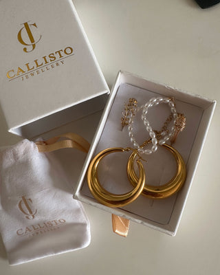 Chunky Hoops 18K Guldbelagt