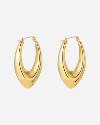 Chunky Teardrop Hoops 18K Guldbelagt