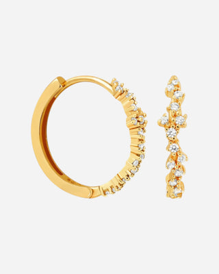 Glimtende Mini Zirkonia Hoops 18K Guldbelagt