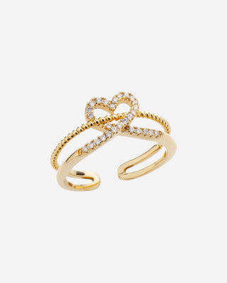 Love Zirkonia Ring 18K Guldbelagt