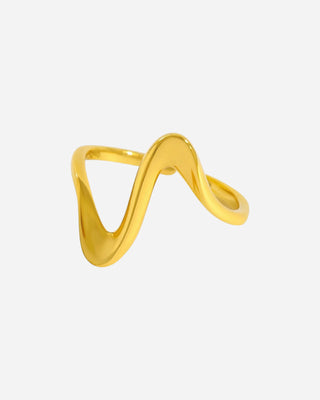 Wave Ring 18K Guldbelagt