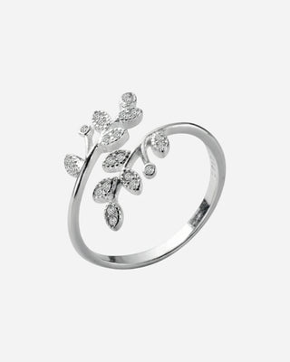 Zirkonia Deluxe Leaf Ring