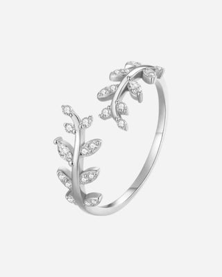 Zirkonia Leaf Ring