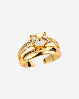 Heart Layer Ring 18K Guldbelagt