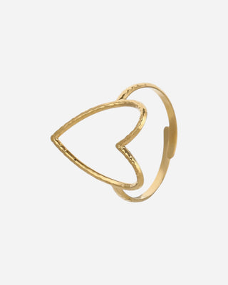 Big Heart Ring 18K Guldbelagt