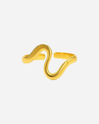 Waves Ring 18K Guldbelagt
