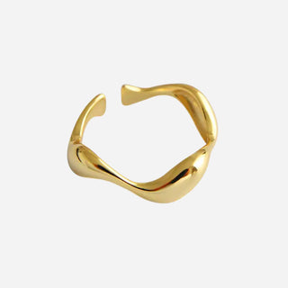 Wave Deluxe Ring 18K Guldbelagt