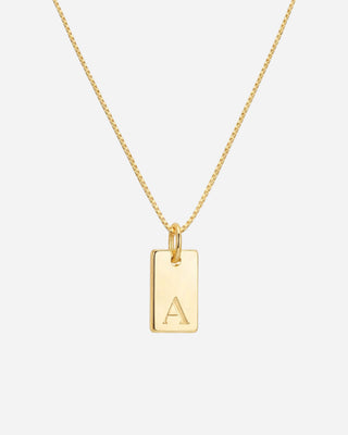 Bogstav Box Halskæde 18K Guldbelagt