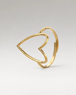 Big Heart Ring 18K Guldbelagt
