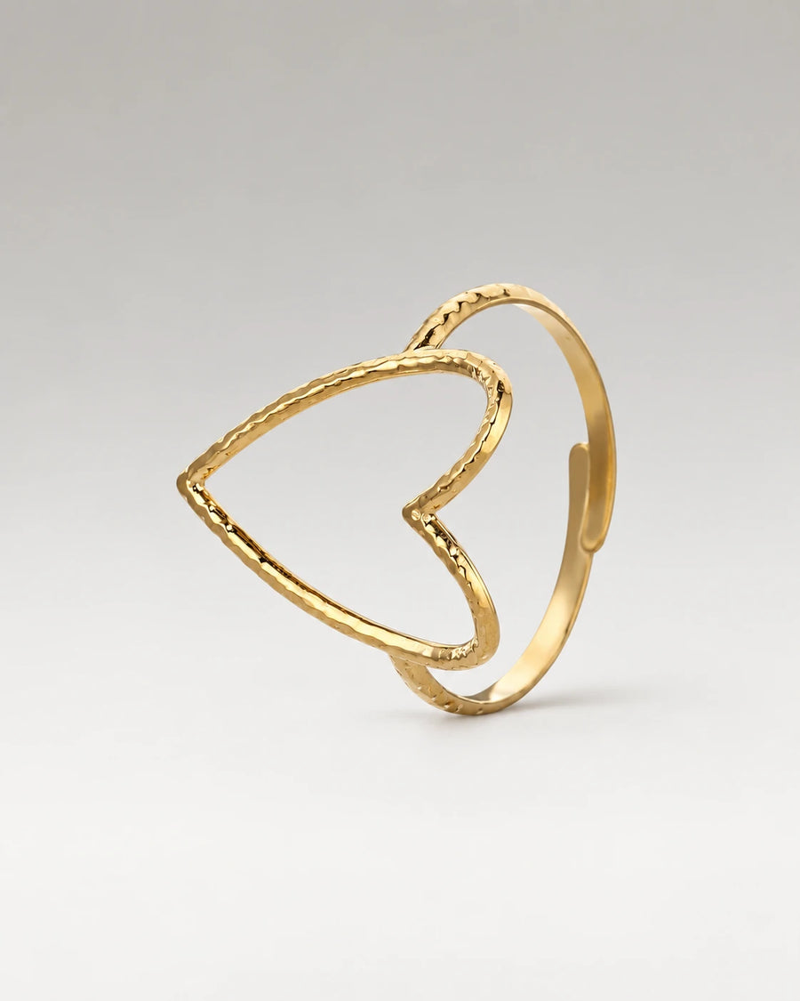 Big Heart Ring 18K Guldbelagt