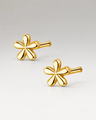 Mini Blomst Ørestikker 18K Guldbelagt