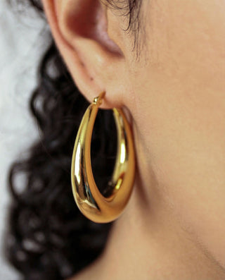Chunky Hoops 18K Guldbelagt