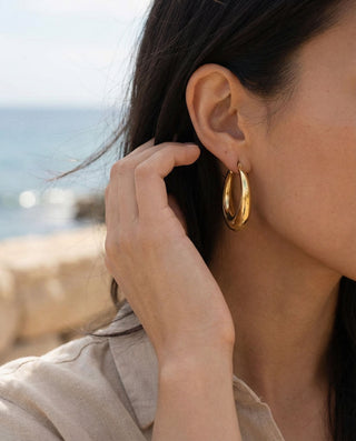 Chunky Hoops 18K Guldbelagt