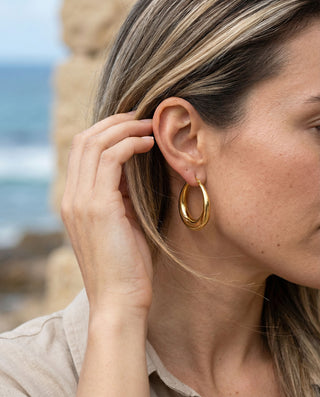 Chunky Hoops 18K Guldbelagt